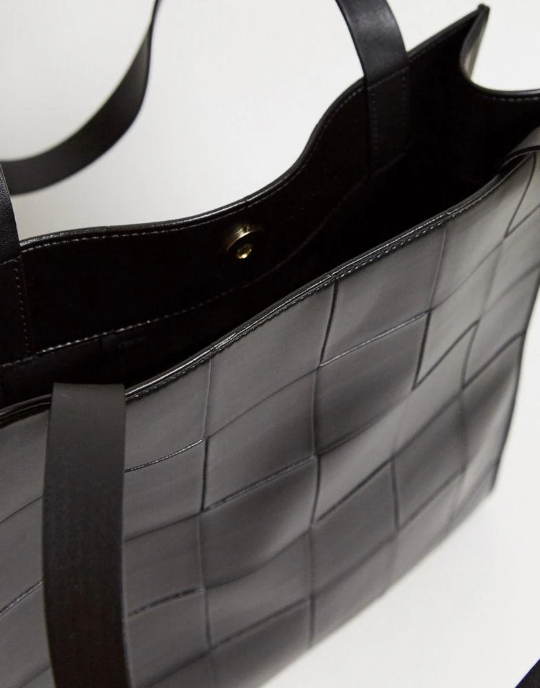 商品ASOS|ASOS DESIGN shopper bag in black weave,价格¥201,第4张图片详细描述