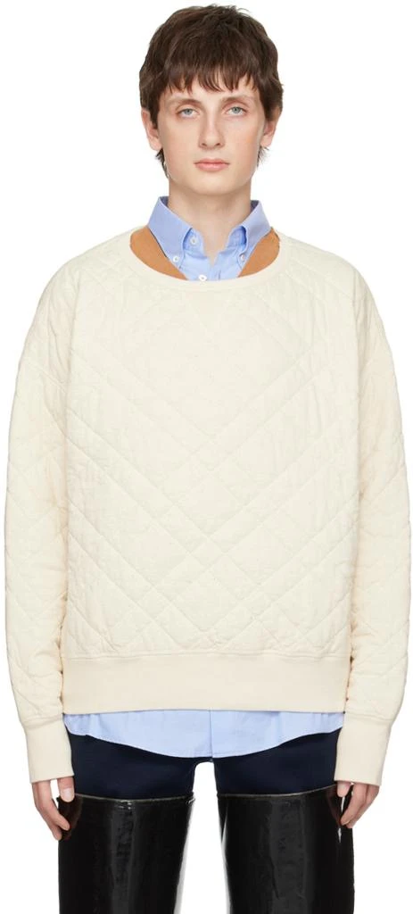 商品MAISON MARGIELA|Off-White Quilted Sweatshirt,价格¥1627,第1张图片