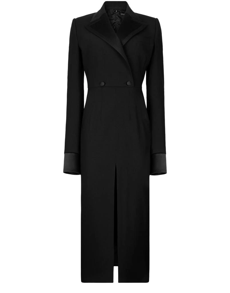 商品Dolce & Gabbana|弹力羊毛长袍式中长披风连衣裙,价格¥26814,第1张图片