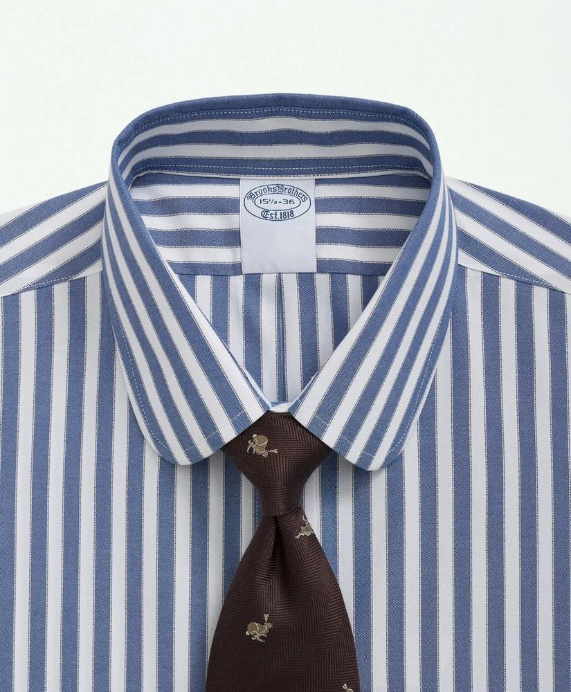 商品Brooks Brothers|Big & Tall Stretch Supima® Cotton Non-Iron Pinpoint Club Collar, Striped Dress Shirt,价格¥1208,第2张图片详细描述