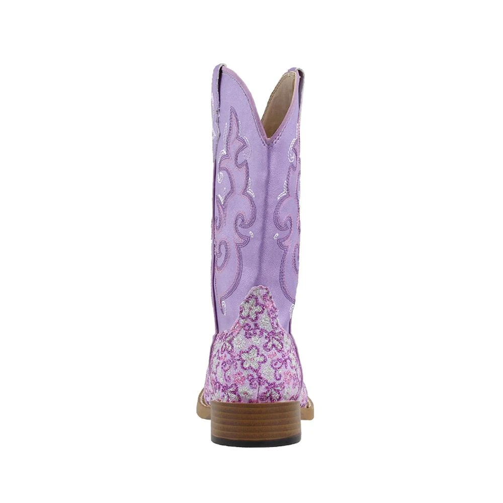 商品Roper|Floral Glitter Square Toe Cowboy Boots (Little Kid-Big Kid),价格¥492,第3张图片详细描述