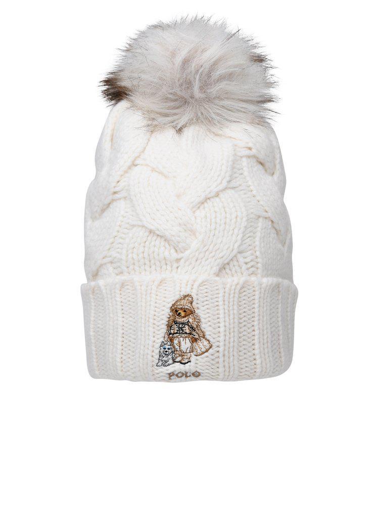 商品Ralph Lauren|Polo Ralph Lauren Polo Bear Motif Cable Knit Beanie,价格¥637,第1张图片