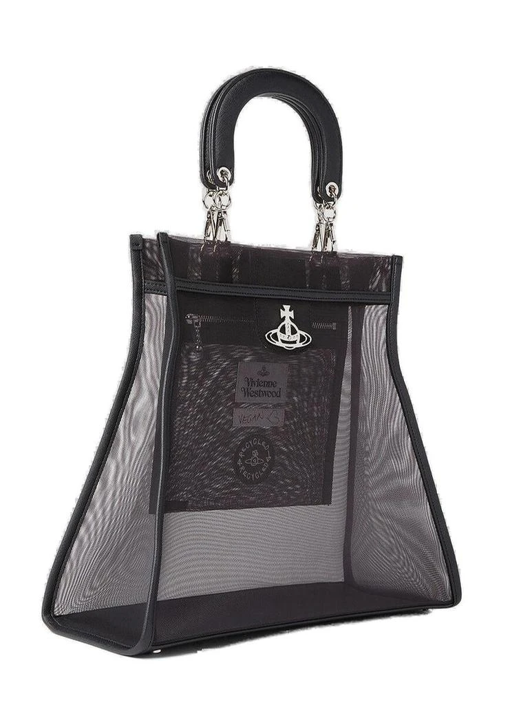 商品Vivienne Westwood|Vivienne Westwood Squire Orb Plaque Mesh Tote Bag,价格¥1651,第3张图片详细描述