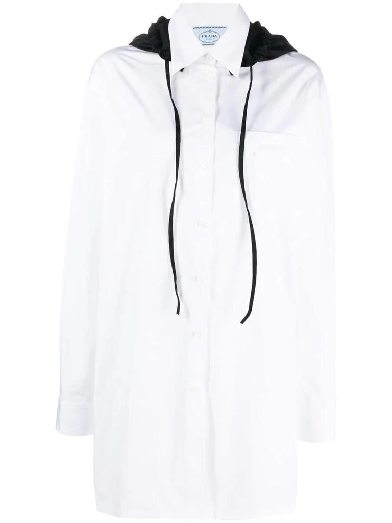 商品Prada|PRADA hooded shirt dress,价格¥7596,第1张图片