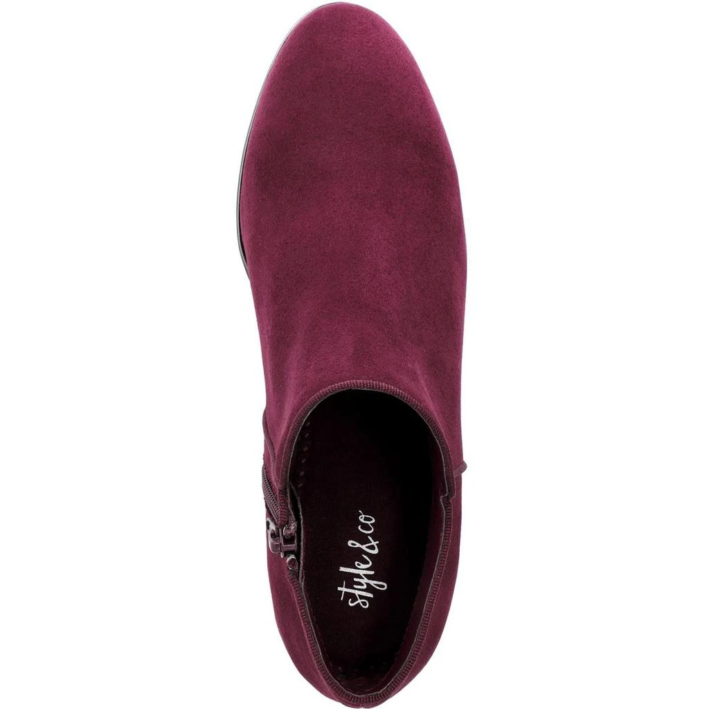 Style & Co. Womens Wileyy Faux Suede Zipper Booties 商品
