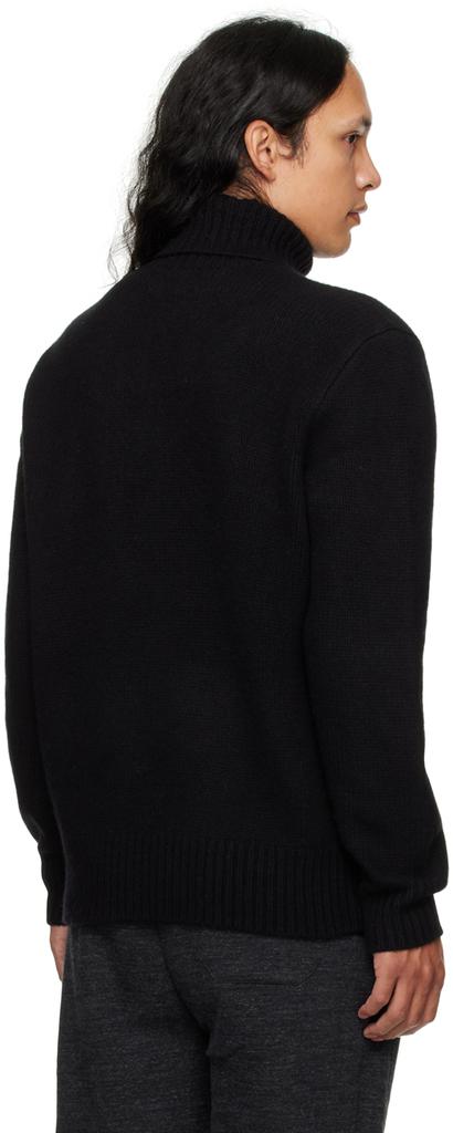 Black Ribbed Turtleneck商品第3张图片规格展示