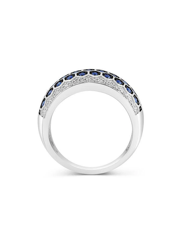 商品Bloomingdale's|Blue Sapphire & Diamond Geometric Ring in 14K White Gold,价格¥10794,第3张图片详细描述
