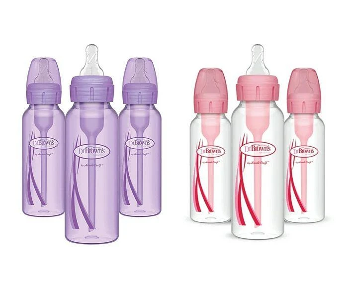 商品Dr. Brown's|Options + Natural Flow Anti-Colic Baby Bottles, 8oz, 6 Pack,价格¥328,第1张图片详细描述