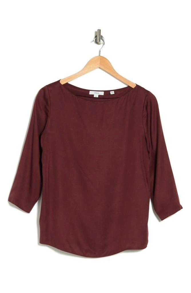 商品Vince|Boatneck 3/4 Sleeve Blouse,价格¥683,第3张图片详细描述