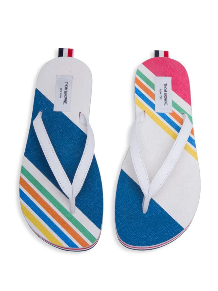 商品Thom Browne|Striped Leather Flipflops,价格¥3672,第4张图片详细描述