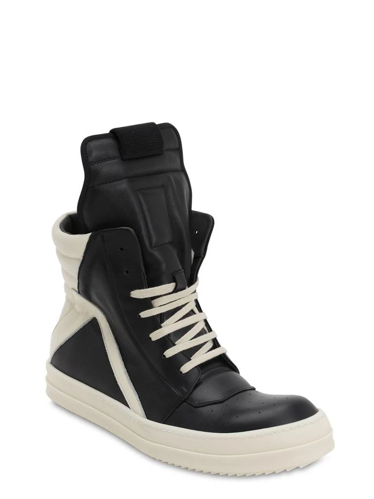 商品Rick Owens|Geobasket Leather High Top Sneakers,价格¥8603,第3张图片详细描述