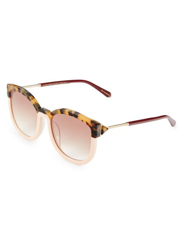 商品KAREN WALKER|Super Hybrid 57MM Clubmaster Sunglasses,价格¥413,第2张图片详细描述