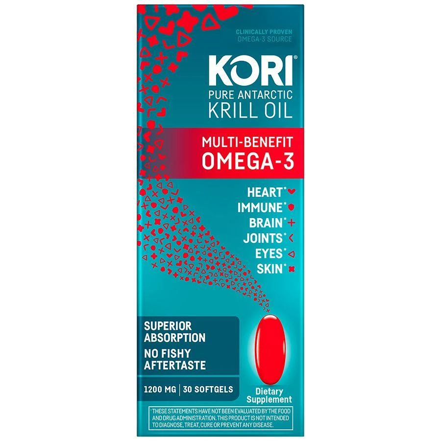 商品Kori|Pure Antarctic Krill Oil Multi-Benefit Omega-3 1200mg Softgels,价格¥244,第1张图片