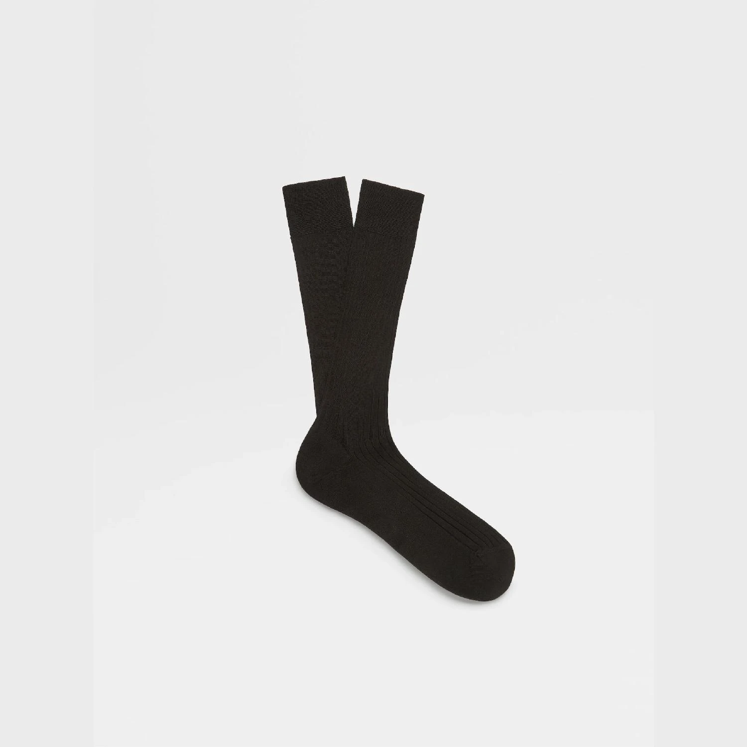 商品Zegna|包邮包税【预售7天发货】 ZEGNA杰尼亚 23秋冬 男士 袜子 Black Cotton Socks N4V40-010-001,价格¥468,第1张图片