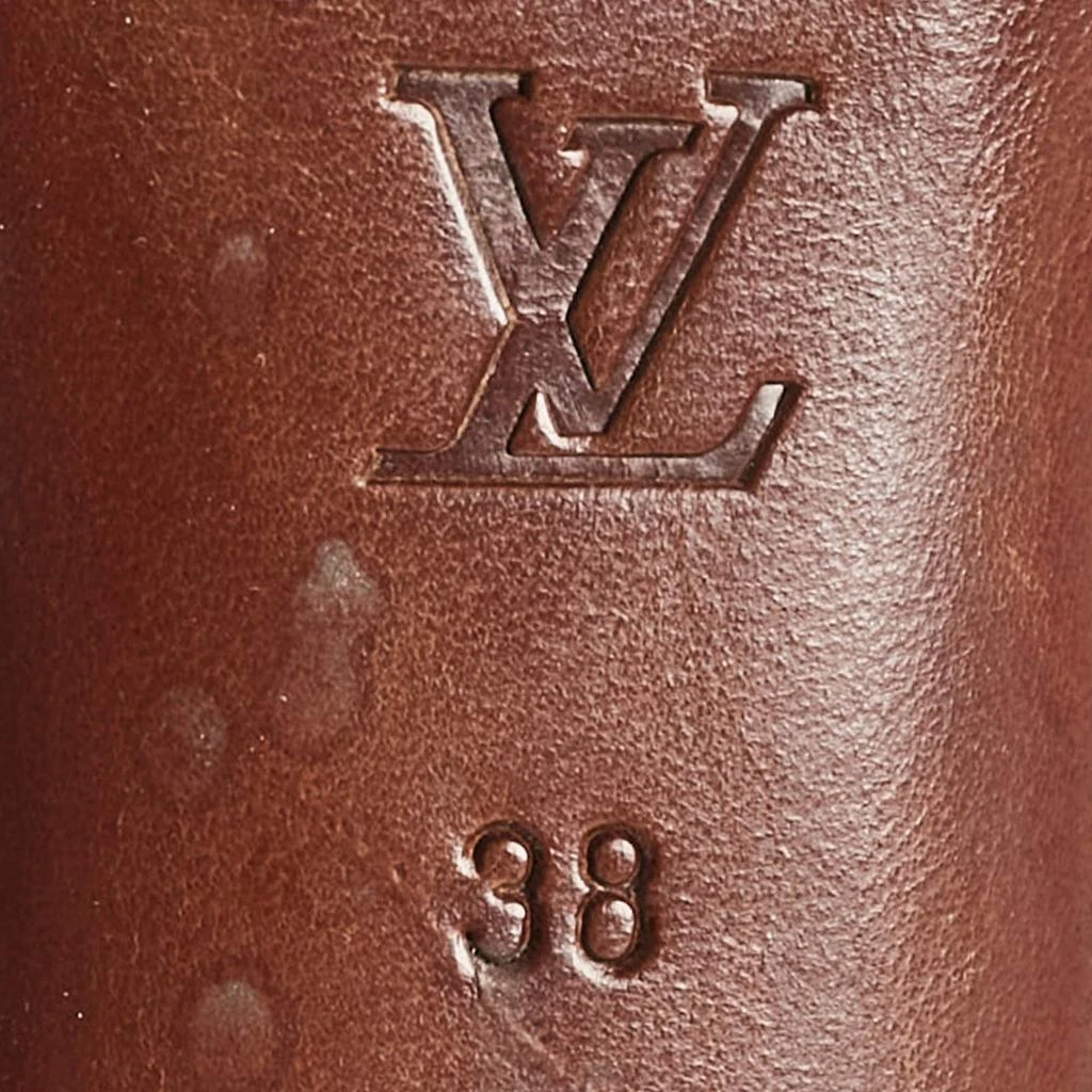 Louis Vuitton Burgundy Monogram Leather Ankle Boots Size 38 商品