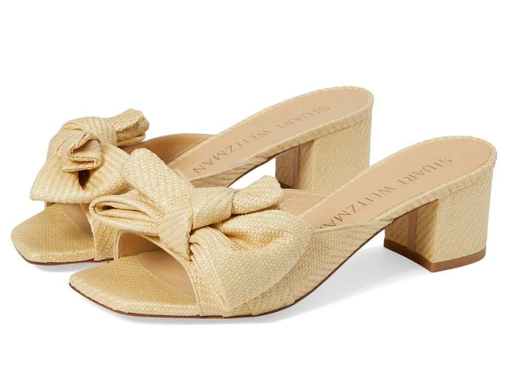 商品Stuart Weitzman|Loveknot 50 Block Slide,价格¥2476,第1张图片