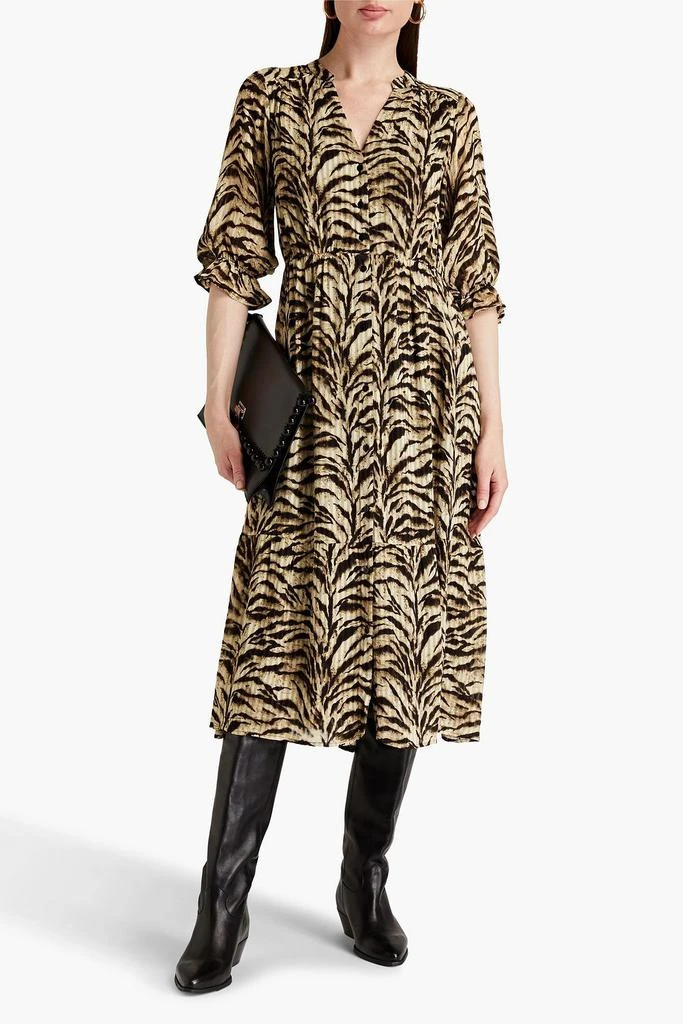 商品ba&sh|Iriz jacquard midi shirt dress,价格¥473,第2张图片详细描述