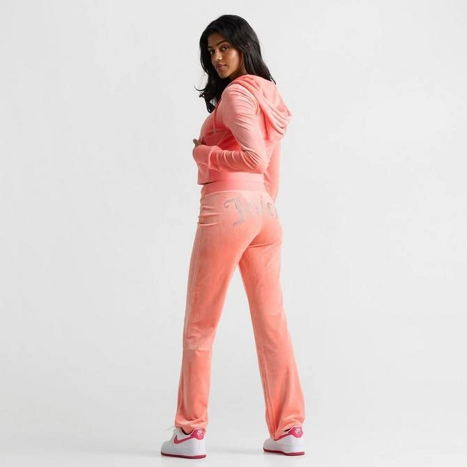 商品Juicy Couture|Women's Juicy Couture OG Big Bling Velour Track Pants,价格¥226,第2张图片详细描述