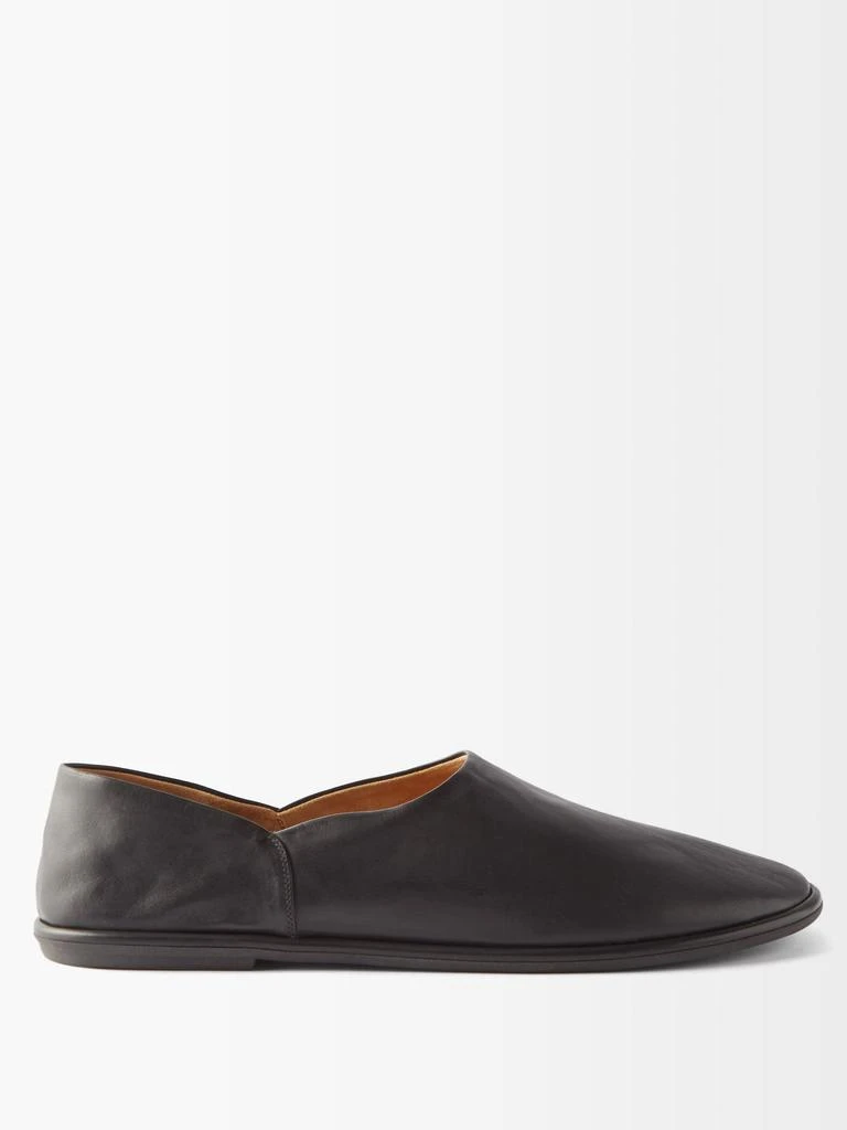 商品The Row|Canal leather slip-on shoes,价格¥5296,第1张图片