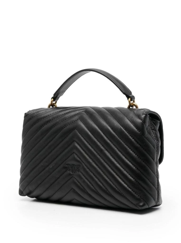 商品PINKO|Black Love Lady Crossbody Bag in Chevron Leather PINKO Woman,价格¥2150,第2张图片详细描述