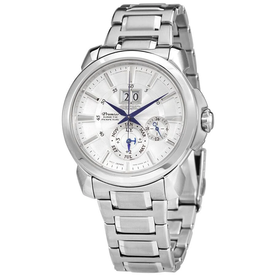 商品Seiko|Premier Kinetic Silver Dial Men's Watch SNP159,价格¥3652,第1张图片