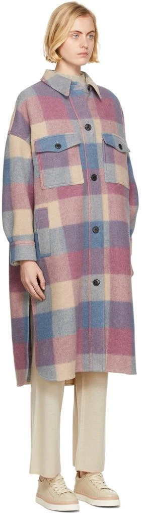 商品Isabel Marant|Pink & Blue Fontizi Coat,价格¥6047,第2张图片详细描述