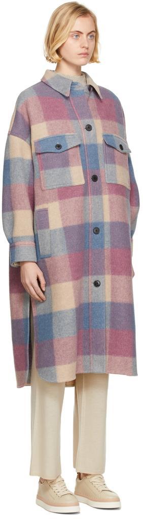 商品Isabel Marant|Pink & Blue Fontizi Coat,价格¥5791,第4张图片详细描述