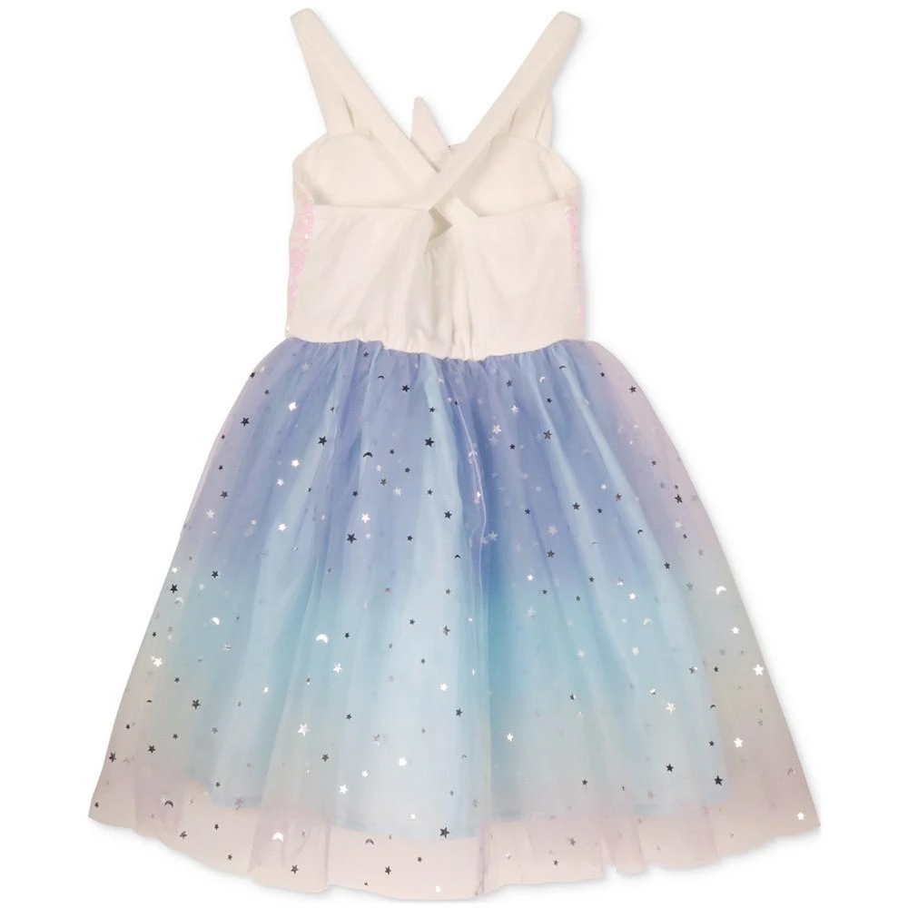 商品Pink & Violet|Toddler Girls Foil Ombre with Unicorn Tutu Dress,价格¥151,第2张图片详细描述