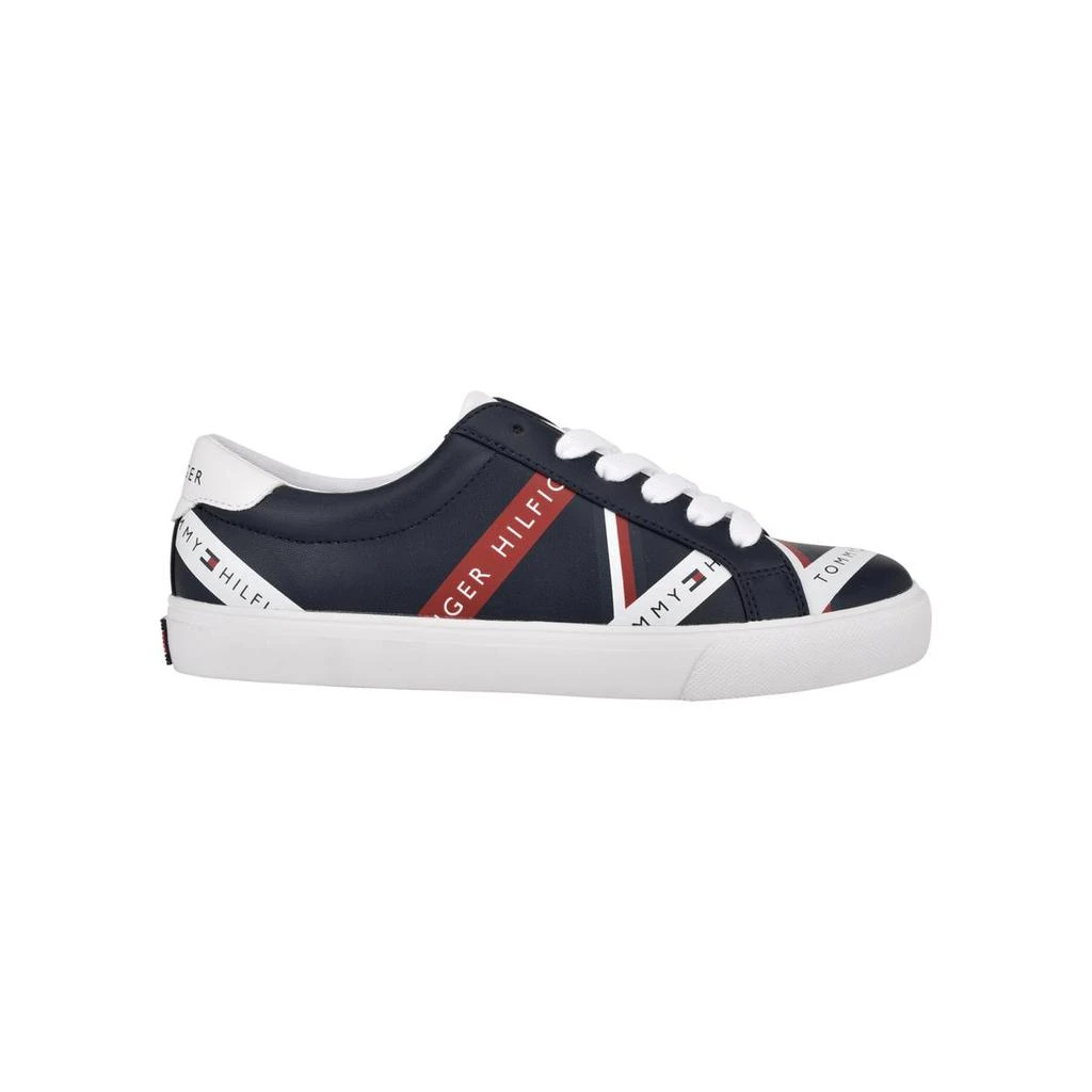 商品Tommy Hilfiger|Tommy Hilfiger Womens Lacen Faux Leather Low Top Casual and Fashion Sneakers,价格¥299,第2张图片详细描述