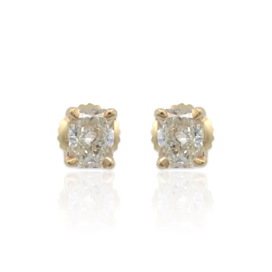 商品[二手商品] Estate Jewelry|Pre-Owned 18K Yellow Gold Diamond EarringsJ SI1/SI2,价格¥9282,第1张图片