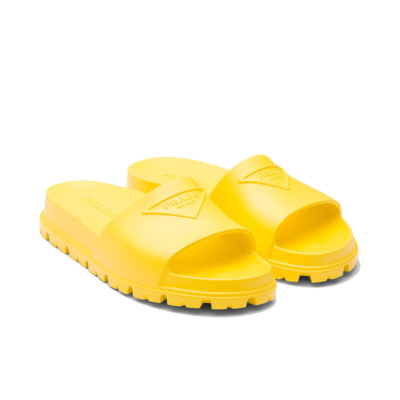 【预售3-7天】PRADA/普拉达 22年春夏新款 男士阳光黄色橡胶拖鞋穆勒鞋2X3085_3LKV_F0377商品第2张图片规格展示
