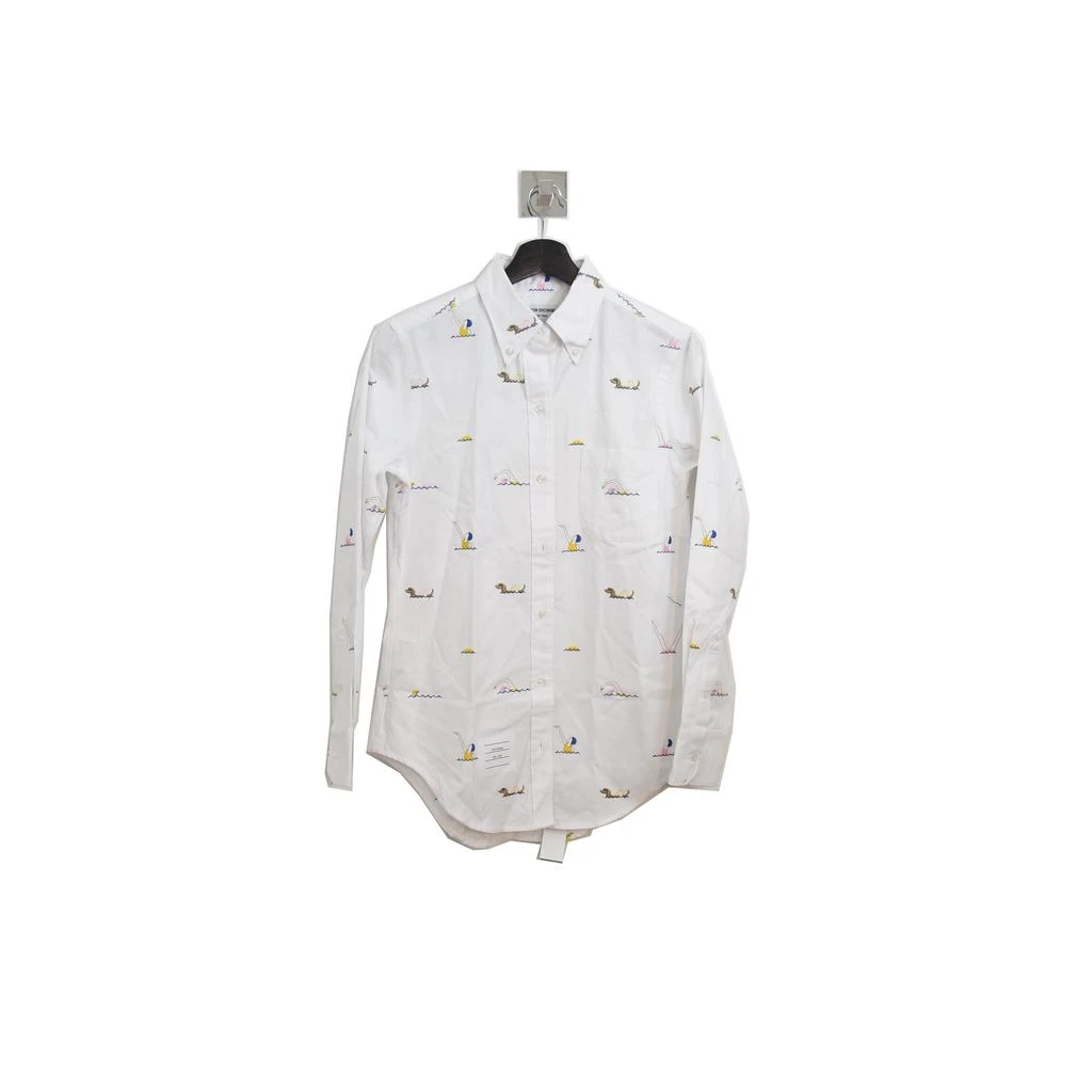 商品Thom Browne|牛津多色刺绣衬衫白色,价格¥3754,第1张图片