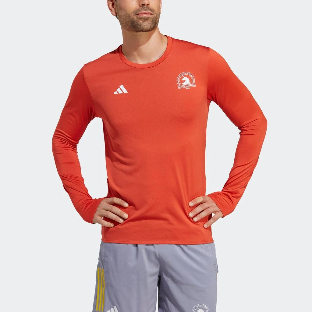 商品Adidas|Men's adidas Boston Marathon 2023 Long Sleeve Running Tee,价格¥147,第1张图片