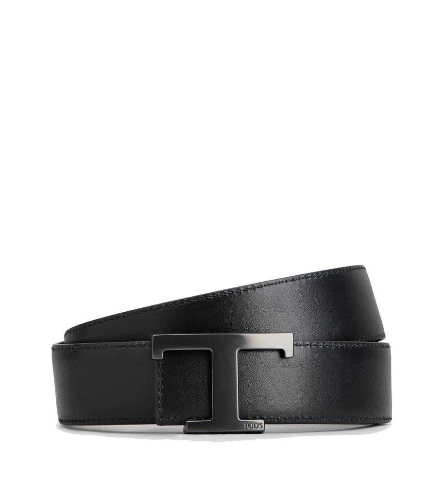 商品Tod's|Tod's Cintura Reversibile T Timeless In Pelle Ble Nero Xcmcqr55100qoo4q73,价格¥3280,第2张图片详细描述