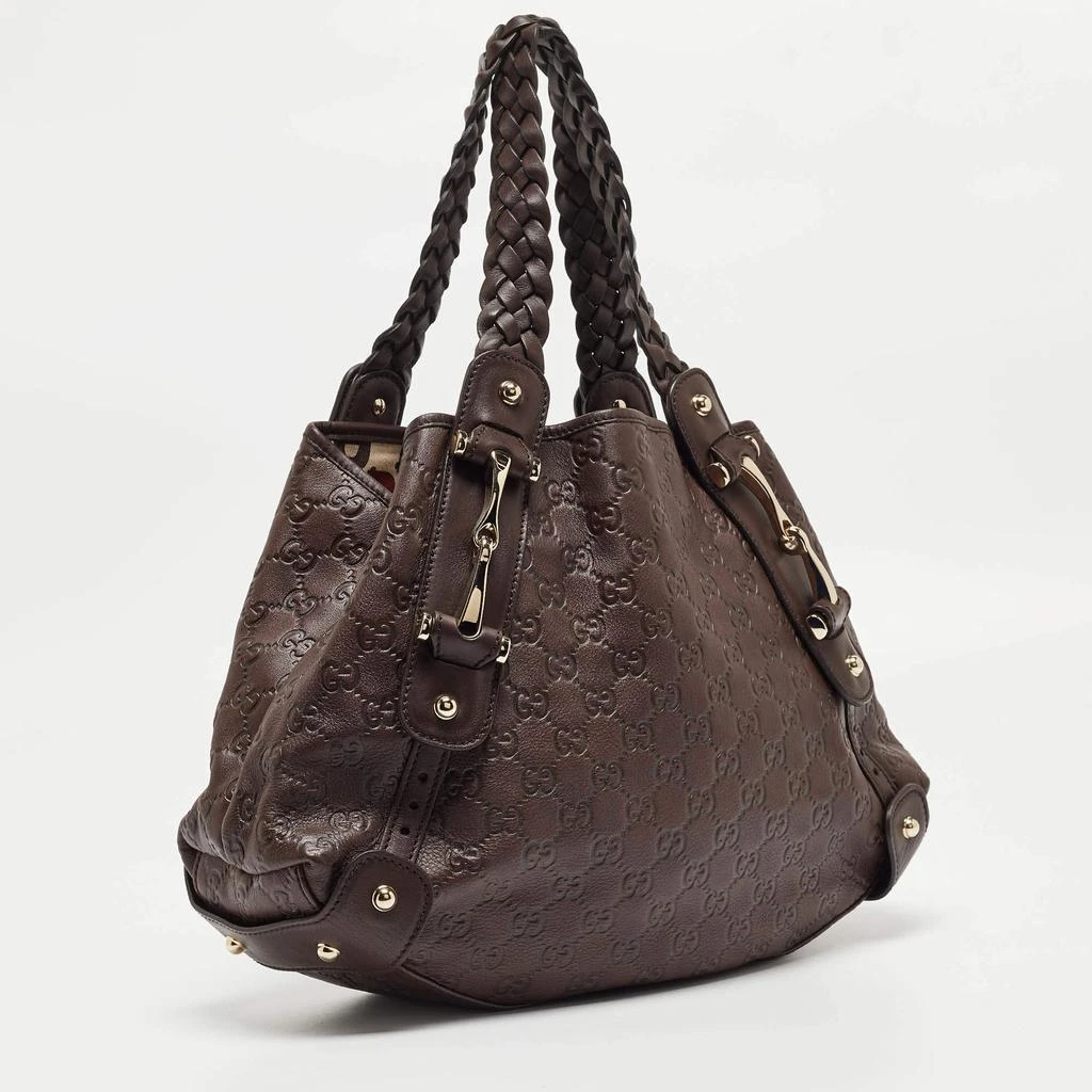 商品[二手商品] Gucci|Gucci Dark Brown Guccissima Leather Small Pelham Shoulder Bag,价格¥5016,第3张图片详细描述