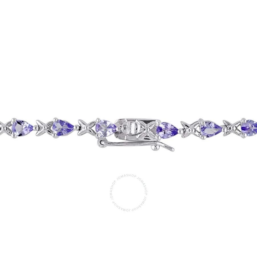 商品Amour|4 1/3 CT TGW Tanzanite X-link Bracelet In Sterling Silver,价格¥893,第2张图片详细描述