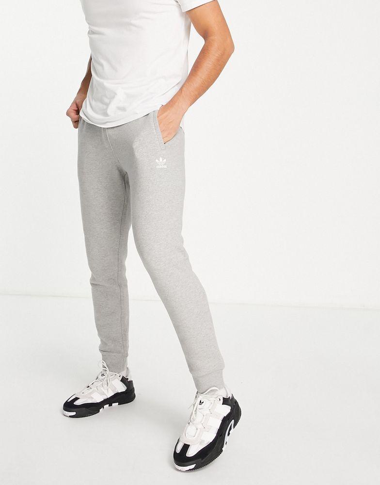 商品Adidas|adidas Originals essentials slim fit joggers with small logo in grey,价格¥268-¥400,第1张图片