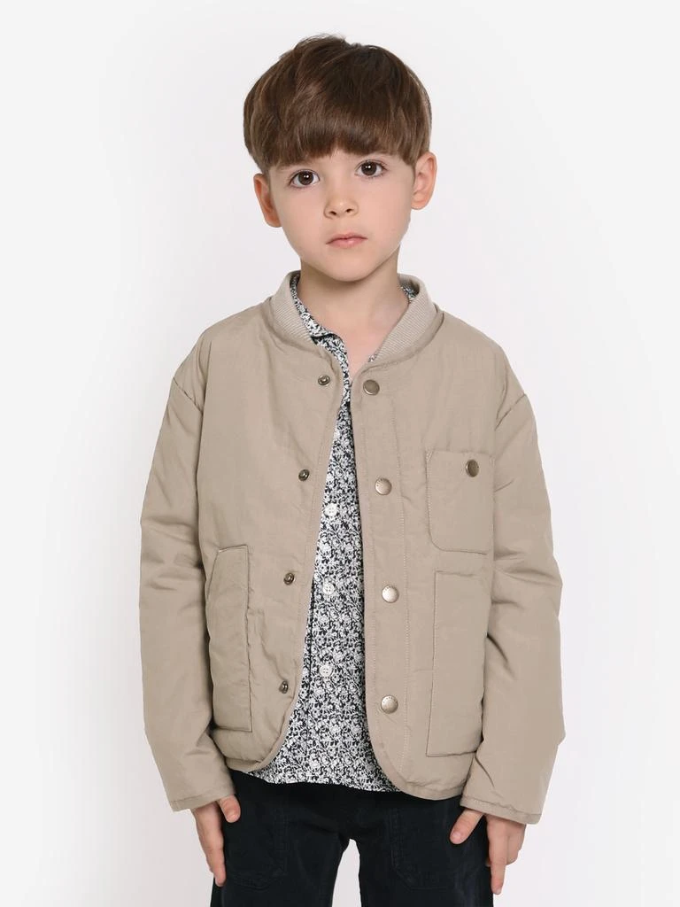 商品Bonpoint|Boys Duran Cotton Jacket in Beige,价格¥1738-¥1843,第1张图片