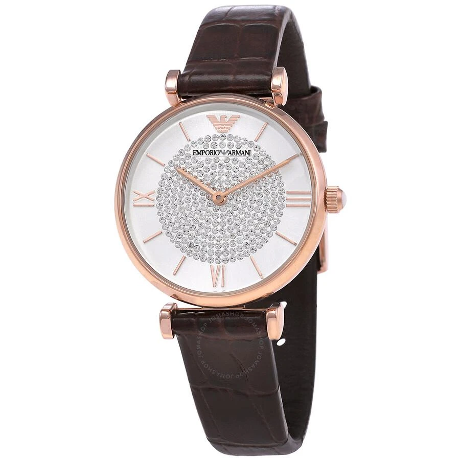 商品Emporio Armani|Gianni Quartz Silver Dial Ladies Watch AR11269,价格¥1291,第1张图片