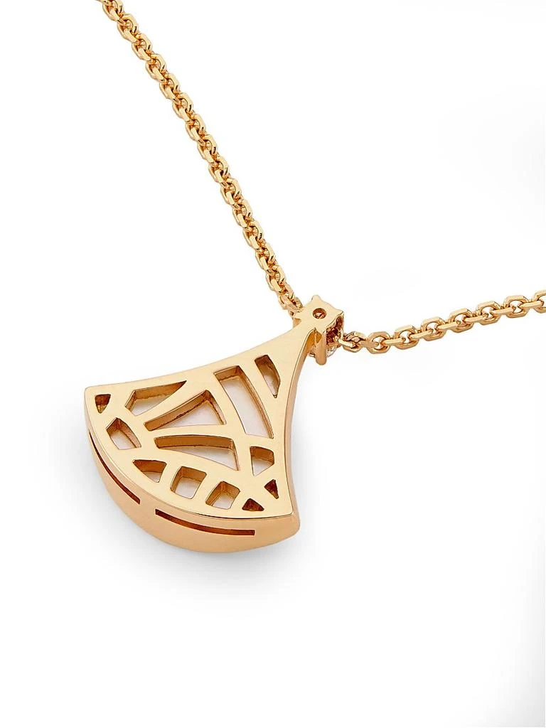 商品BVLGARI|Divas' Dream 18K Rose Gold, Mother-Of-Pearl & Diamond Pendant Necklace,价格¥20630,第4张图片详细描述