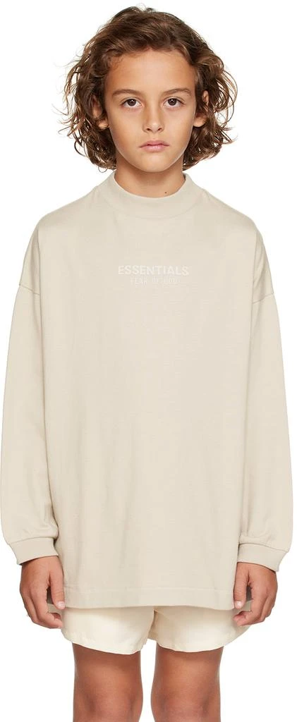 商品Essentials|Kids Taupe Bonded Long Sleeve T-Shirt,价格¥221,第1张图片