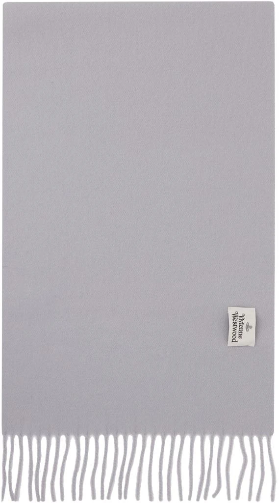 商品Vivienne Westwood|Gray Embroidered Scarf,价格¥746,第2张图片详细描述
