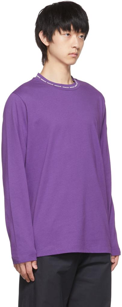 紫色棉质长袖 T 恤商品第2张图片规格展示