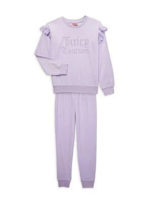 商品Juicy Couture|​Little Girl’s 2-Piece Velour Sweatshirt & Joggers Set,价格¥250,第1张图片