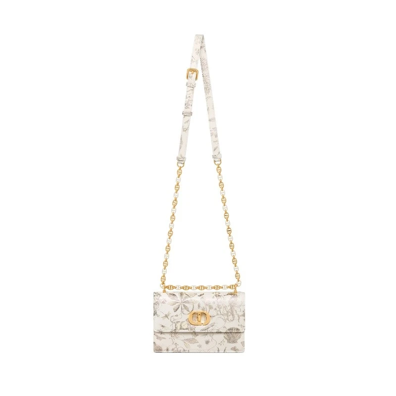 商品Dior|Dior 迪奥Caro系列女士金色牛皮单肩包,价格¥25234,第6张图片详细描述