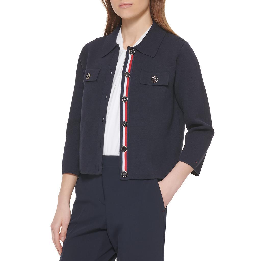 商品Tommy Hilfiger|Cropped Button Front Cardigan Sweater,价格¥252,第1张图片