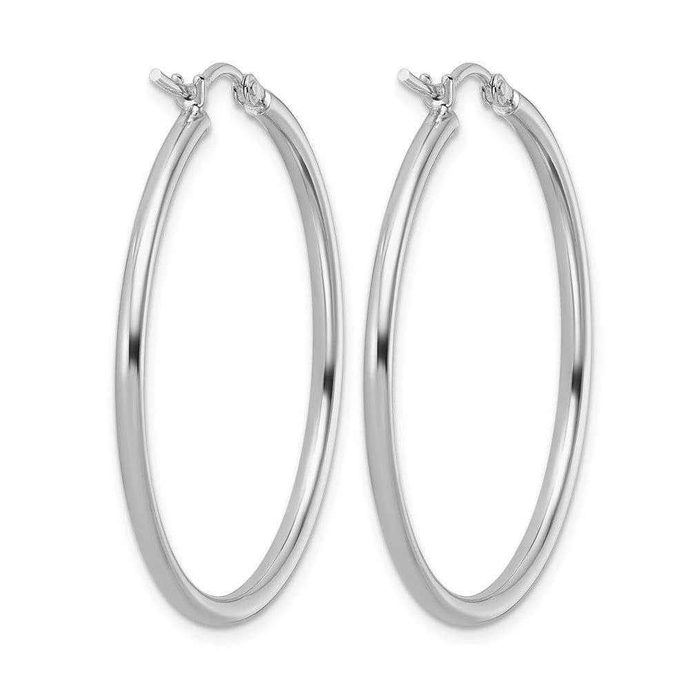 商品Diamond2Deal|14K Gold 2x35mm Round Shape Hoop Earrings,价格¥4928,第4张图片详细描述