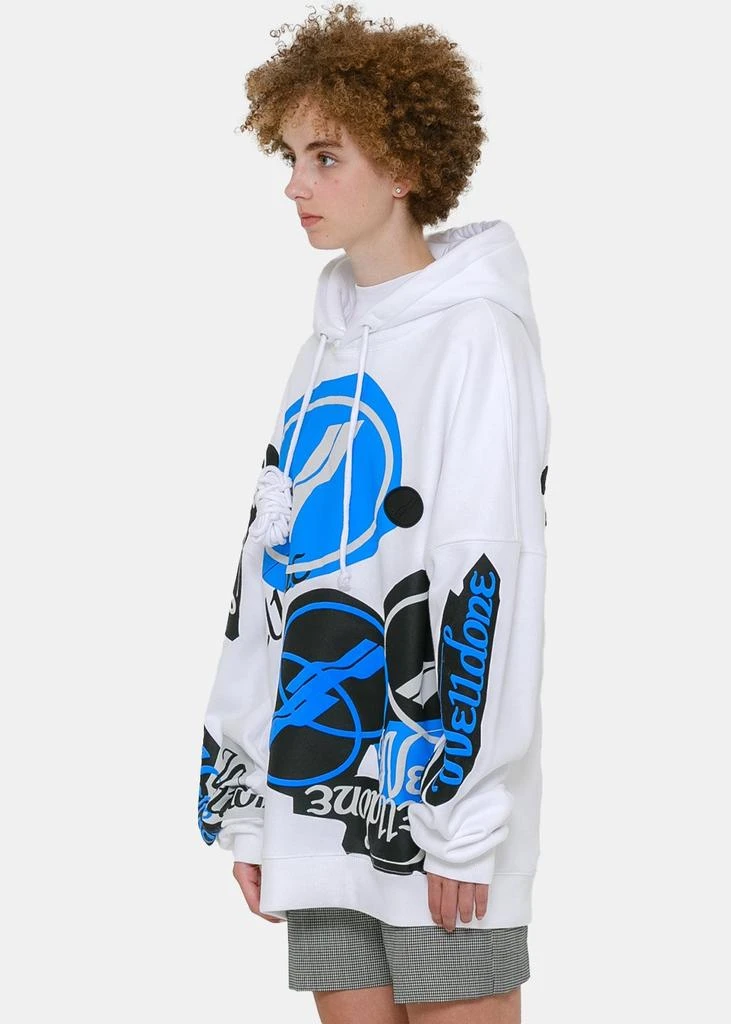 We11done White Logo Print Hoodie 商品