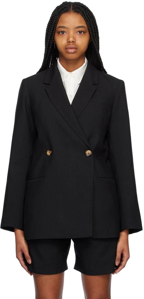 商品ANINE BING|Black Kaia Blazer,价格¥3163,第1张图片