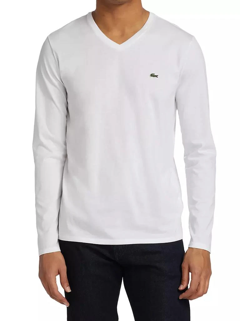 商品Lacoste|V-Neck Cotton Sweater,价格¥368,第3张图片详细描述